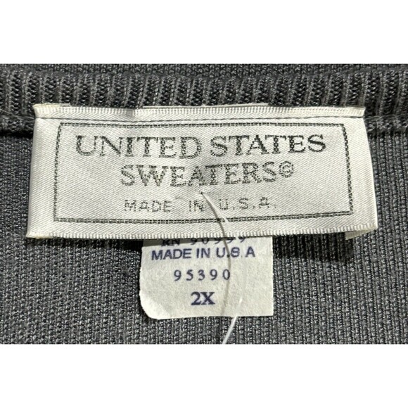 4 For $20 United States Sweaters Size 2X Gray Short Sleeve V-Neck Sweater - Picture 5 of 7